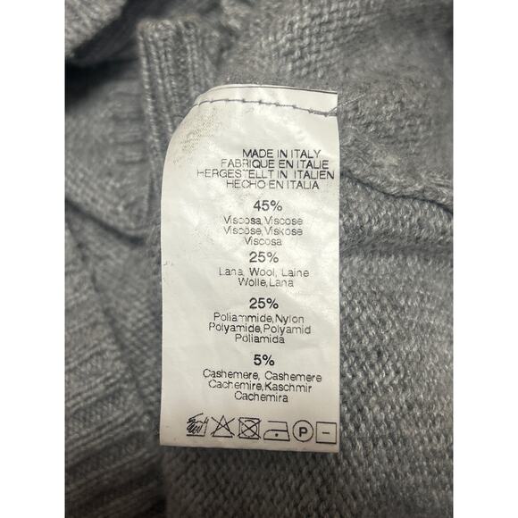 Brandy Melville Gray Wool Long Sleeve Knit Button Up Cardigan Sweater Top Size S - Picture 4 of 4